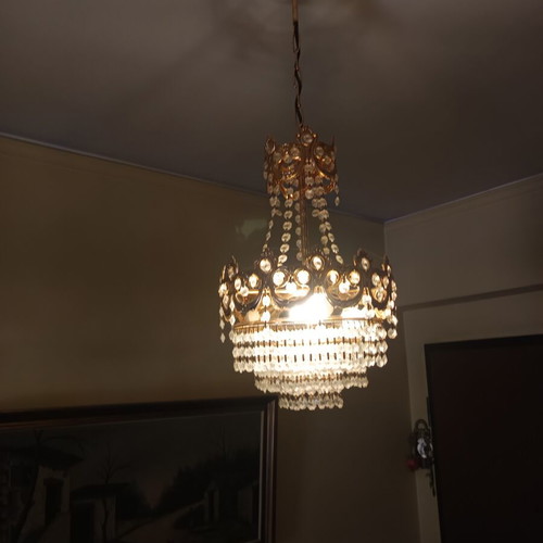 Chandelier set like new, large 1.10m and small 83cm