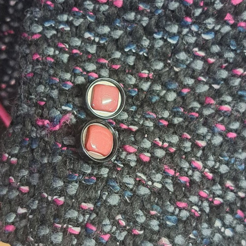 Wool jacket Veto like new, black and purple with brooch