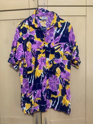 Vintage floral shirt large used, multicolor