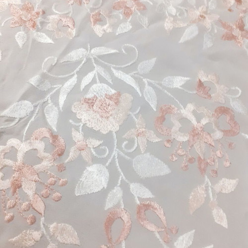 Silk Ivorie Table Runner with Embroidery Set of 3