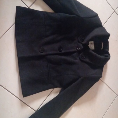 Suede jacket used, short thick black size L