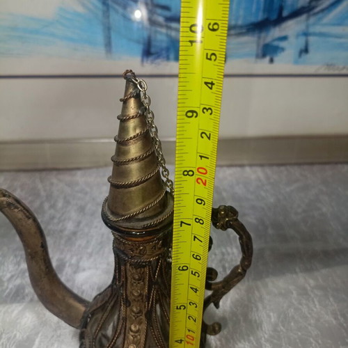 Handmade blown glass with intricate carving like new