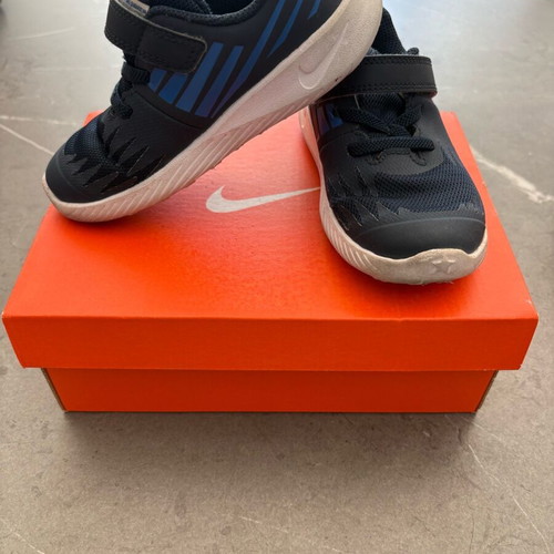 Nike athletic shoes used No 26 blue with velcro