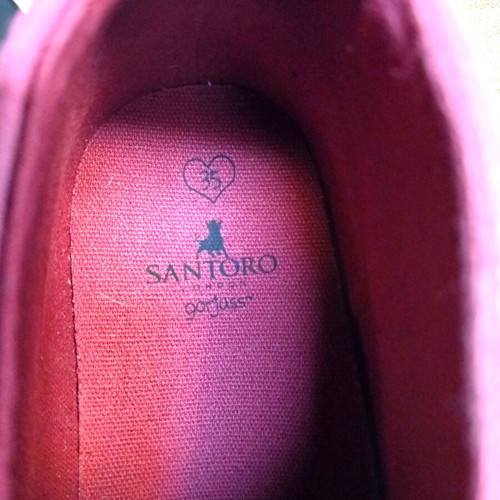 Santoro London Gorjuss high sneakers size 35 new pink and burgundy
