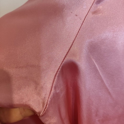 Pink satin texture robe used, size small/medium