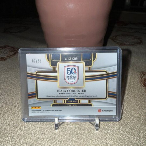 Isaia Cordinier Panini Select EuroLeague 2025-26 Memorabilia Card 07/55