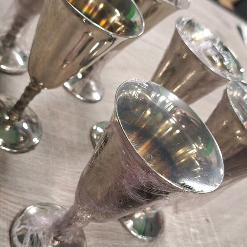 Rogers Silverplate glasses set of 6 like new, collectible