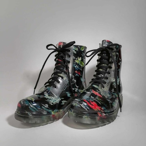 Boots galoshes used with laces, size 39, multicolor