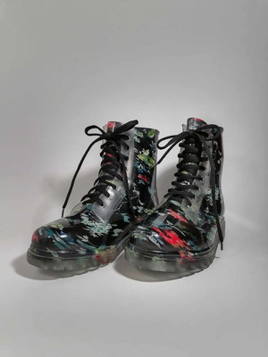 Boots galoshes used with laces, size 39, multicolor