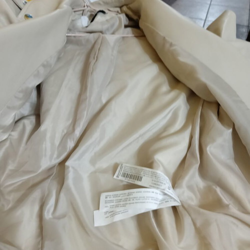 Stradivarius women's cream faux leather jacket like new XXL