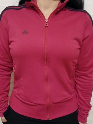 Adidas jacket pink like new, size S