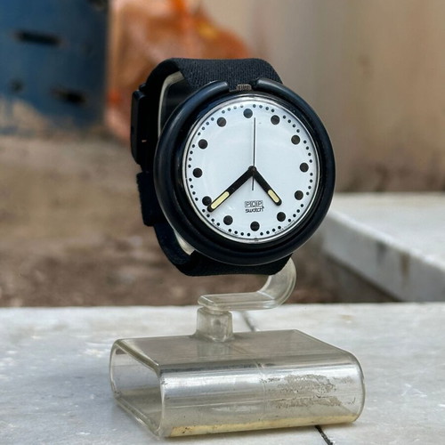 Swatch Pop Night PWB144 wristwatch used, Swiss Made 1990 vintage