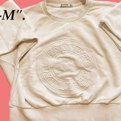 Stradivarius Crop Sweatshirt like new, pack S-M, white and red