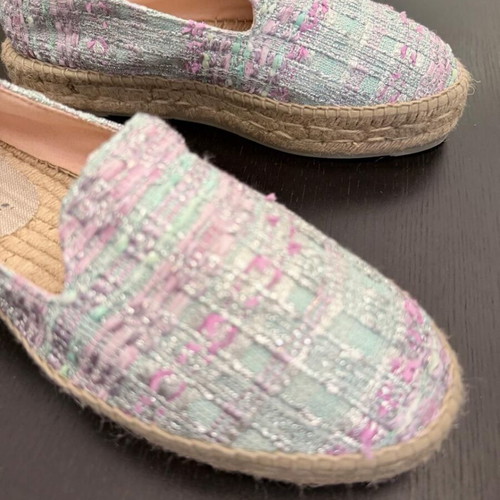 Manebí Pastel Tweed Espadrilles Size 40 with Box