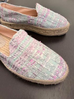 Manebí Pastel Tweed Espadrilles Size 40 with Box