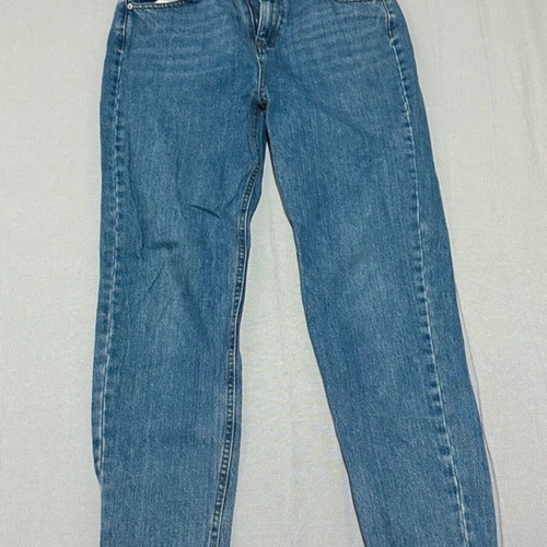 Mom Fit High-Waisted Jeans 36 Pull & Bear like new, blue