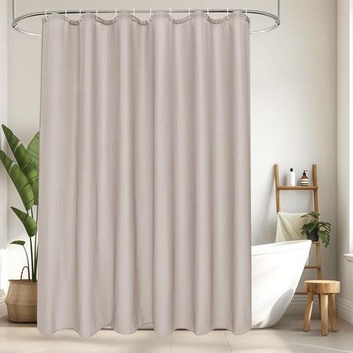 EurCross textile shower curtain 180 x 200 cm, water-repellent, beige