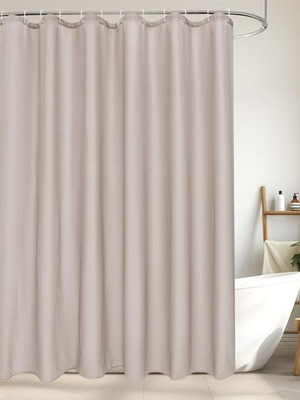 EurCross textile shower curtain 180 x 200 cm, water-repellent, beige