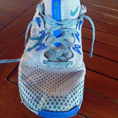Nike React Pegasus Trail 4 shoes used, size 40, gray and turquoise
