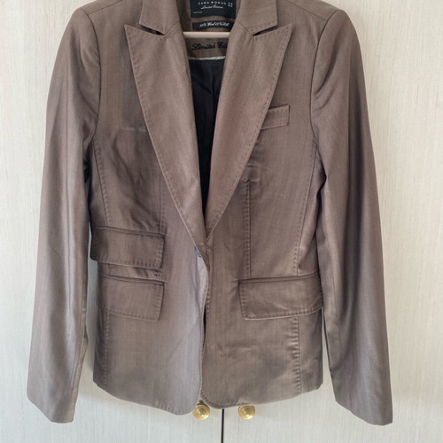 Zara limited edition jacket 55% wool 45% silk like new size 40