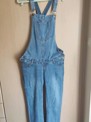 Mothercare maternity denim salopette like new, size 44, blue
