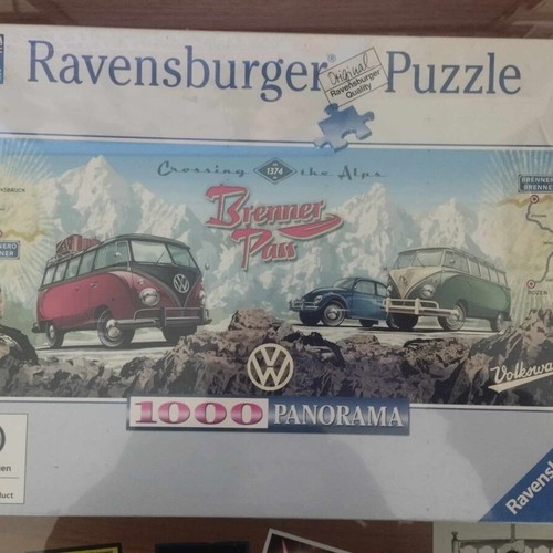 Ravensburger puzzle "Volkswagen Crossing the Alps" 1000 pieces new, sealed