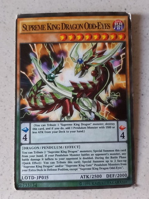 Yu-Gi-Oh! Supreme King Dragon Odd-Eyes used card, pack of 4