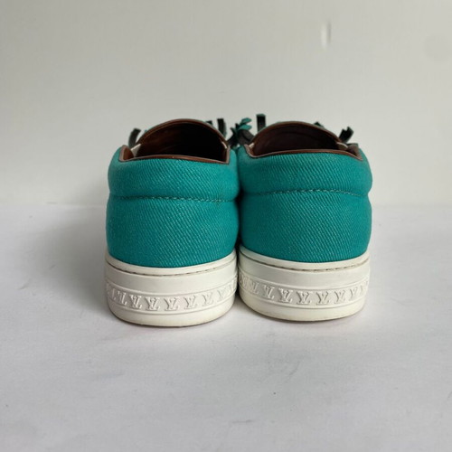 Louis Vuitton Slip On shoes used, turquoise, size 36.5
