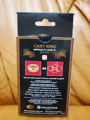 Cast Ring Hanayama like new