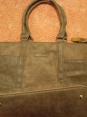 Doca shoulder bag used, brown, large size