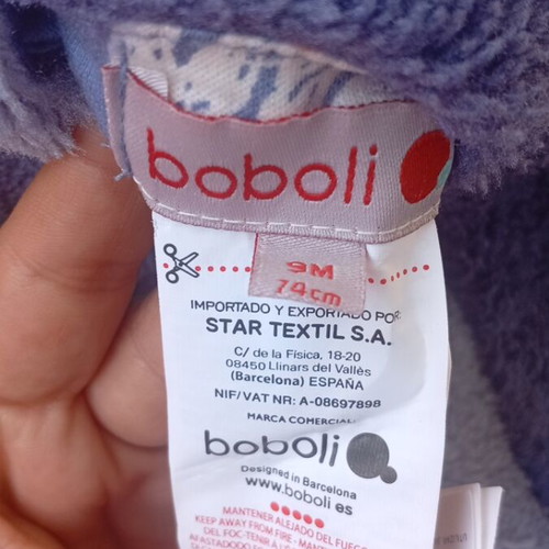 Boboli reversible baby jacket like new, size 9 months, 100% cotton
