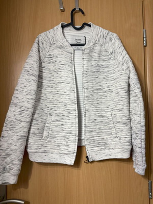Bershka cardigan like new, thick light gray melange, size L