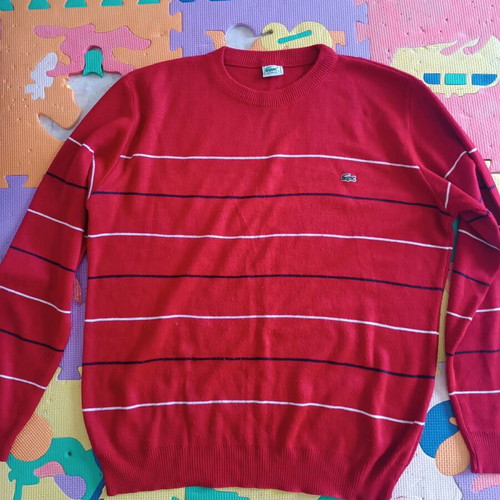 Lacoste large sweater used, red