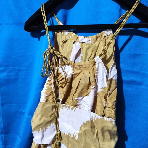 Diane Von Furstenberg dress used, silk brown with pink, size M