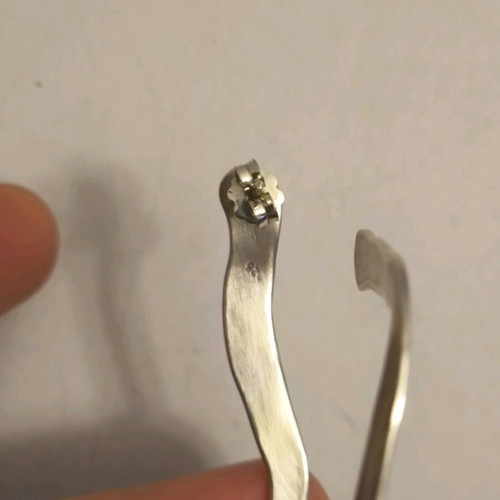 Silver 925 handmade earrings with unique design like new