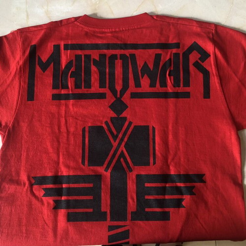 Manowar Official Sign Of The Hammer T-Shirt red, new, size M