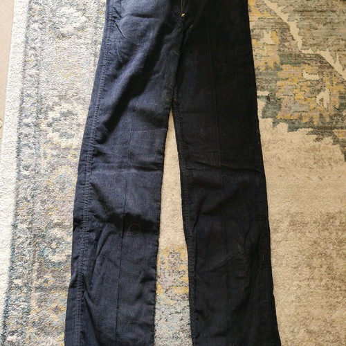 Blue corduroy pants like new, no elasticity, size XS