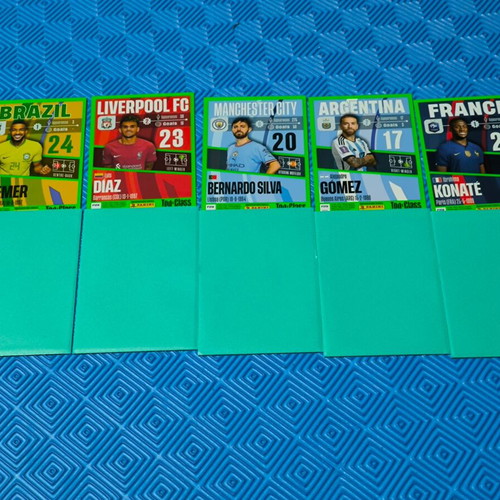 Panini Top Class cards set of 5 like new with sleeves