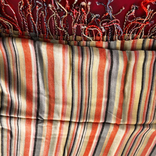 Striped tablecloth, 2.60x0.95 m, colorful