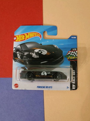 Hot Wheels Porsche 911 GT3 Black & Gold No.5 Isaias Racing Livery sealed