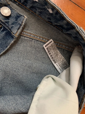 Bershka τζιν baggy ψηλομέσο μέγεθος 38 σαν καινούργιο, μπλε