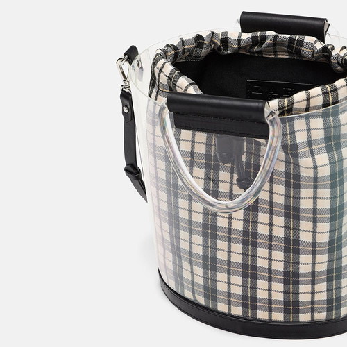 Zara crossbody bag new with transparent design and inner checkered pouch
