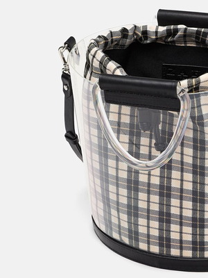 Zara crossbody bag new with transparent design and inner checkered pouch
