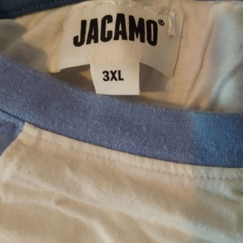 T-shirt like new, size 3XL, white and blue