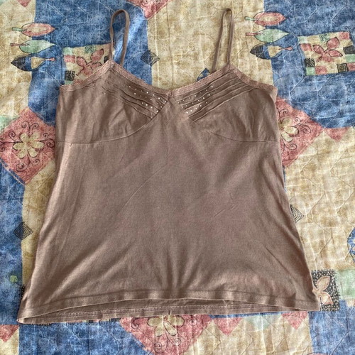 Vintage beige top Sarah Lawrence new, cotton 2000s