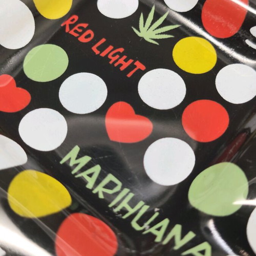 Glass ashtray Amsterdam used with vivid colors