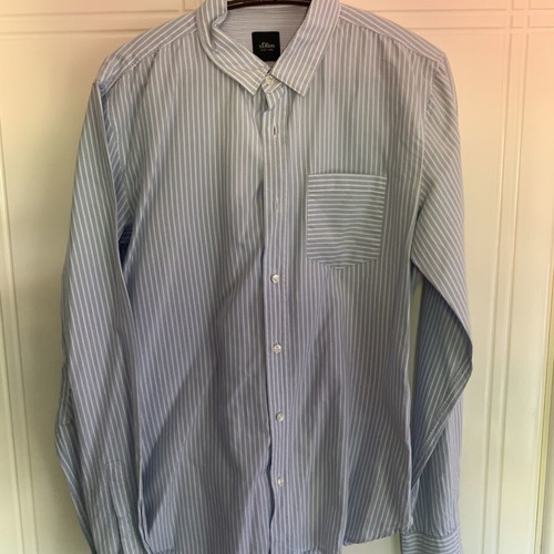 S.Oliver striped shirt size M like new, white turquoise