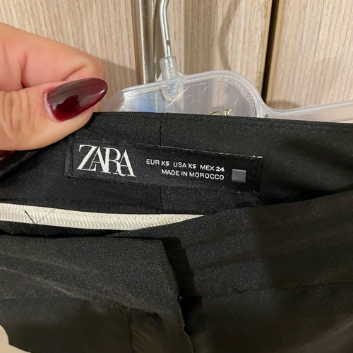 Zara high-waisted pants new, black and pink