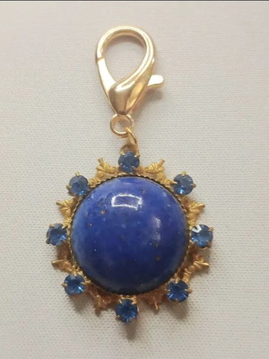Handmade magic keychain in gold and blue