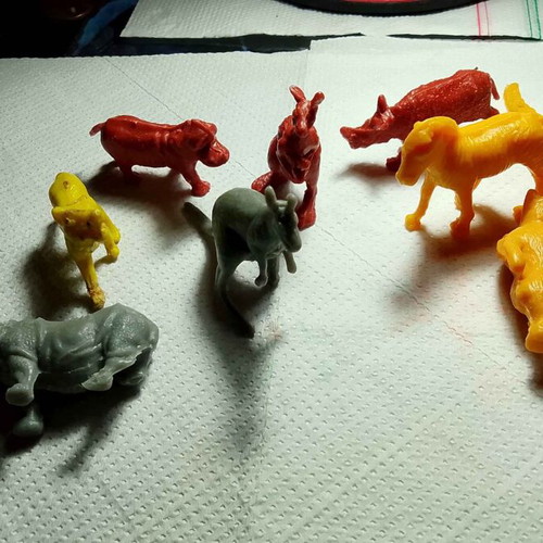 Biokonto 1980 miniature figures, 9 rare collectible, like new